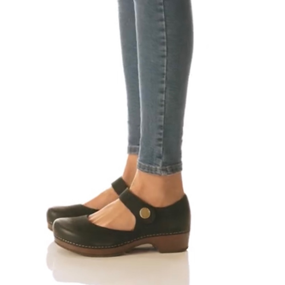Dansko Beatrice Mary Jane Clogs Black